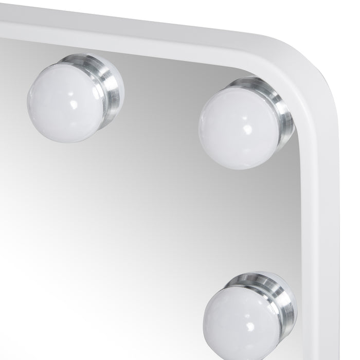 Tabletop Hollywood Vanity Mirror with 12 LEDs - Dimmable Light Settings and Memory Feature - Ideal for Makeup Application and Beauty Routines