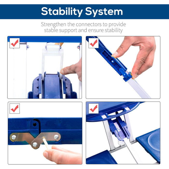 Portable Picnic Table with Attached Bench Set - Sturdy, Foldable, and Weather-Resistant - Ideal for Outdoor Family Gatherings and Park Visits