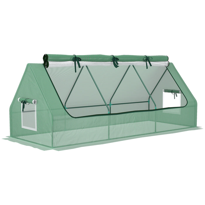 Portable Polytunnel Greenhouse - 240x90x90cm with Ventilated Mesh Windows - Ideal for Indoor and Outdoor Gardening