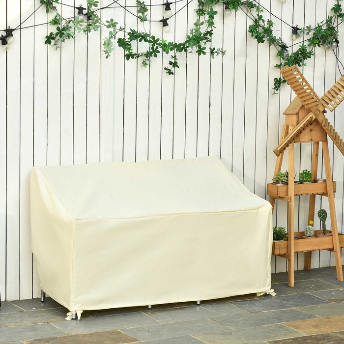 Heavy-Duty Outdoor Loveseat Cover - 2-Seater Weatherproof Furniture Protector with Tough PVC Lining - Shields Against Wind, Rain, Dust, and UV, Size: 140x84x94 cm