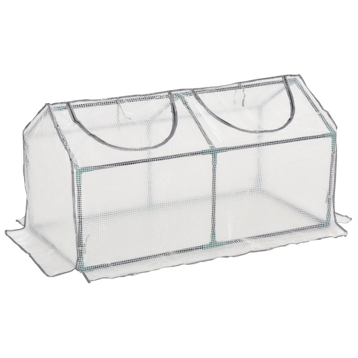 Portable Mini Greenhouse - Flower and Vegetable Planter with Zipper Enclosure - Ideal for Small Garden and Backyard Spaces, 120x60x60 cm