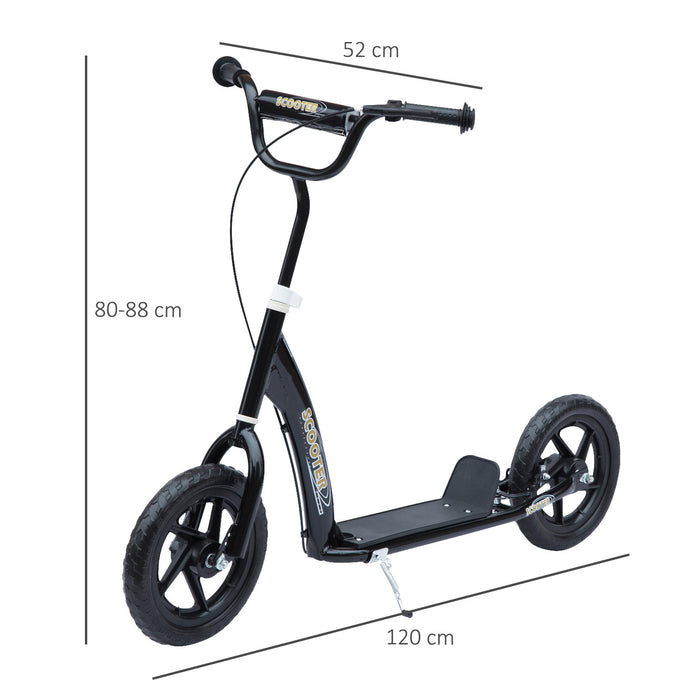 12" Tyres Scooter - Black Compact City Ride - Perfect for Urban Commuters and Quick Trips