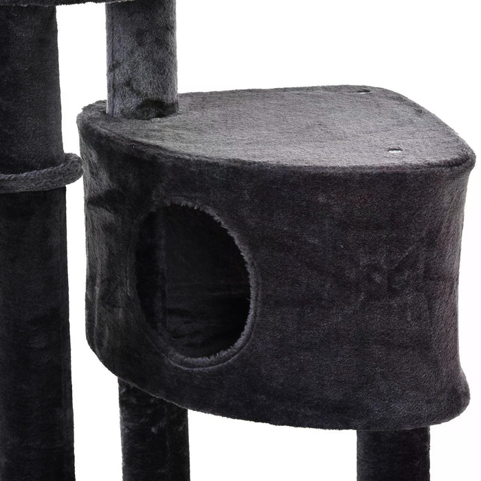 Cat Climber Deluxe - Multi-Level Adjustable Cat Tree with Carpeted Shelves, Cozy Condo & Sisal Scratching Posts - Perfect for Playful Felines & Indoor Scratch Training