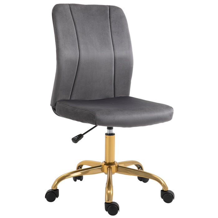 Ergonomic Velvet Office Desk Chair - 360° Swivel Wheels, Height-Adjustable Seat - Comfortable Computer Chair for Work and Study