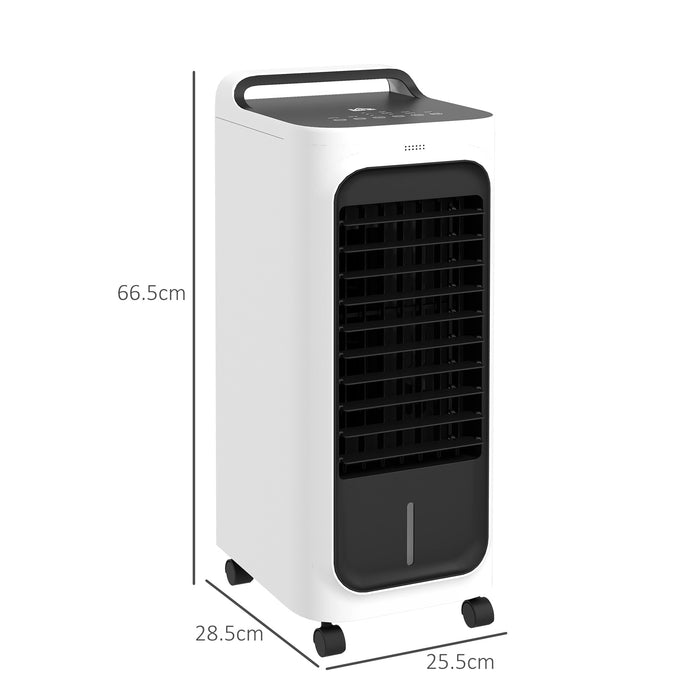 Ice Cooling Fan Water Conditioner - Portable Air Cooler with Humidifier, Ice Packs, Remote Control & Timer - Ideal for Room Cooling & Oscillation Function