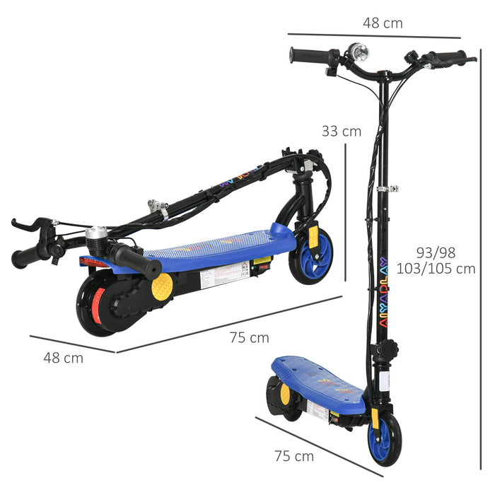Foldable Electric Scooter with LED Illumination - Sturdy E-Scooter for Kids and Preteens - Safe, Fun Mobility for Ages 7-14 Years, Vibrant Blue Color