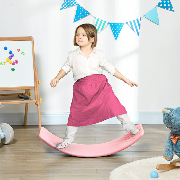 Exercise Balance Wobble Board for Kids - Durable and Fun Coordination Training Tool - Ideal for Ages 3-6, Pink Color