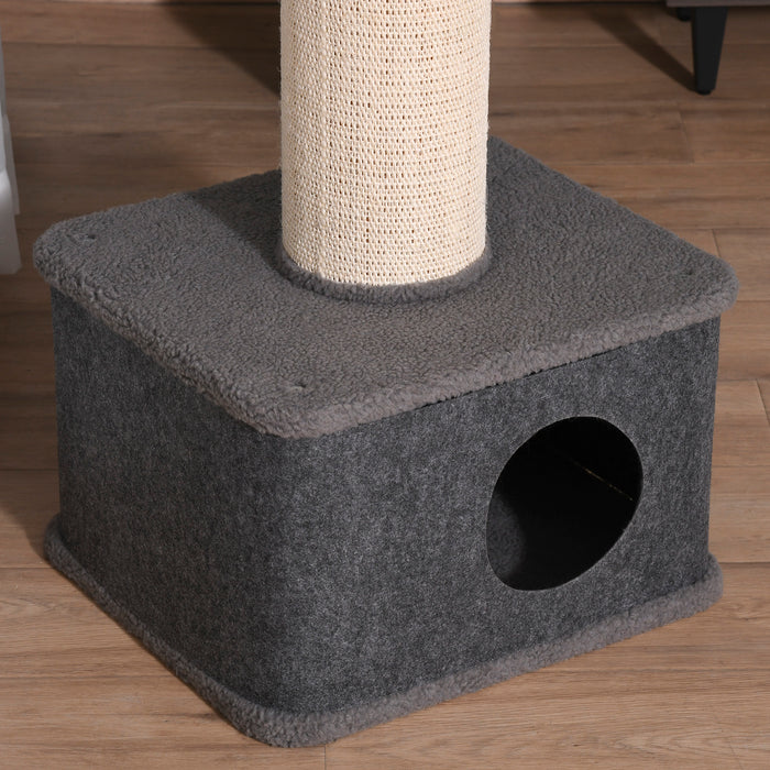 Cat Tree Kitten Tower - Multi-Level Activity Centre with Sisal Scratching Posts, Condo, Plush Perches, Grey - Ideal for Playful Cats and Kittens