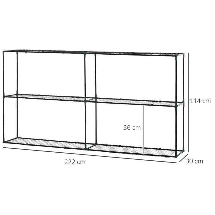 3-Tier Metal Garden Shelf - Durable Plant Stand with Greenhouse Staging, Flower Pot & Display Storage - Easy Assembly for Patio, Home & Garden Use