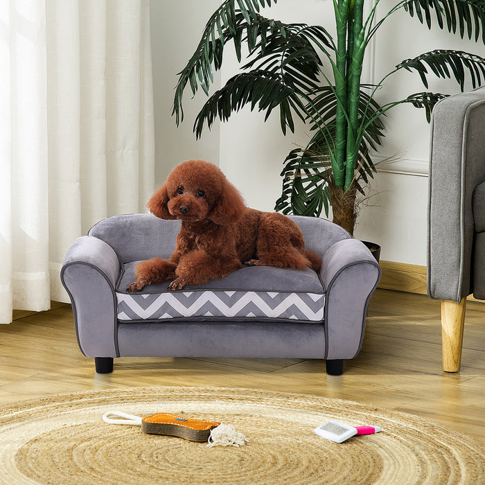 Pet Chair Lounge with Soft Cushion - XS-Small Dog & Cat Sofa Bed, Washable Cover, Wooden Frame with Removable Legs - Comfortable Resting Spot for Your Small Pets