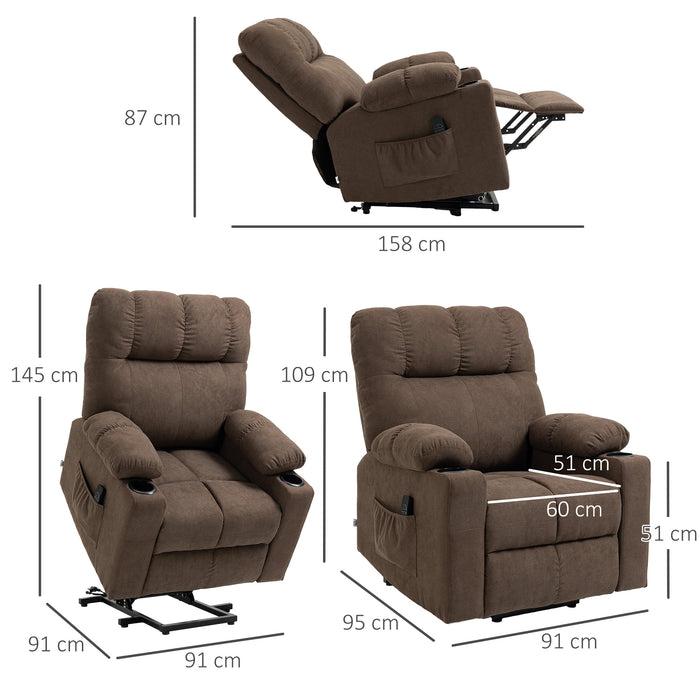 ComfortPlus Model X750 - Electric Power Lift and Recline Chair with Remote - Ideal for Elderly, Assistance Needed in Sitting and Standing