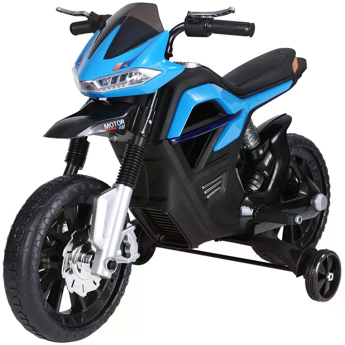 Kids Motorbike Scooter - 6V Electric Ride On with Brake Lights and Music - Ideal for Toddlers and Young Children