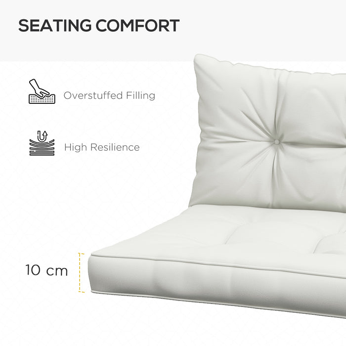 Patio Comfort 4-Piece Set - White Seat Cushions and Back Pillows for Chairs - Ideal for Indoor and Outdoor Comfort