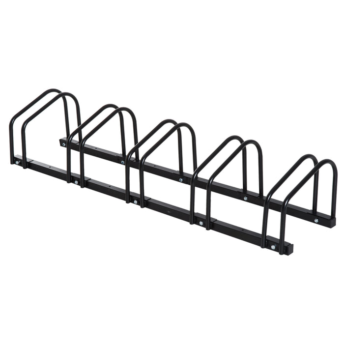 Heavy-Duty Bike Stand - 130x33x27cm Steel Bicycle Parking Rack in Black - Space-Saving Storage for Cyclists & Garages