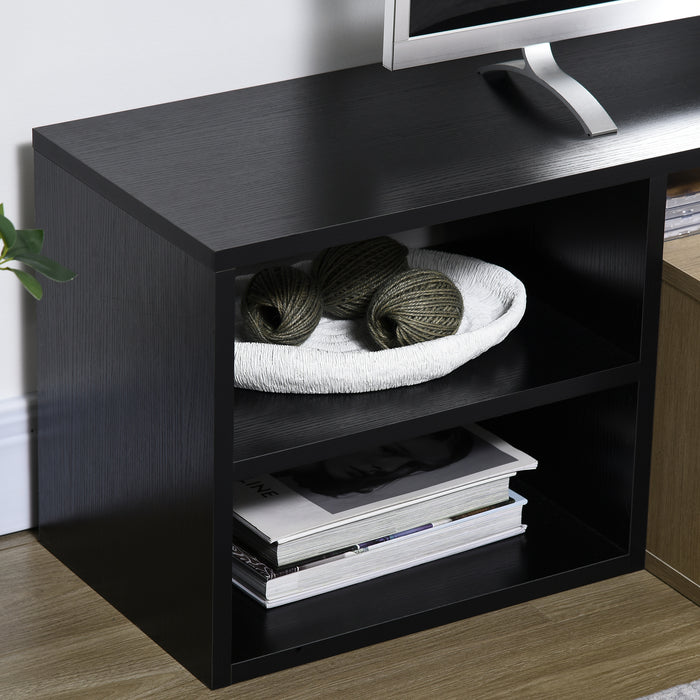 Modern Entertainment Center - Fits 32"-65" TVs, Storage Shelves & Cupboard - Ideal for Living Room Media Organization