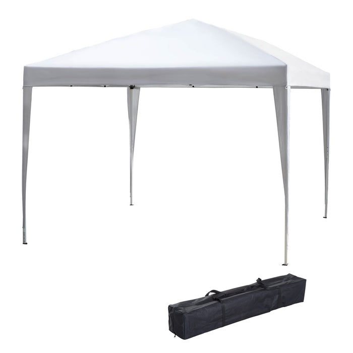 Heavy Duty 3x3m Pop-Up Garden Gazebo - Waterproof Marquee Party Tent with Folding Canopy - Ideal for Weddings & Outdoor Events, White