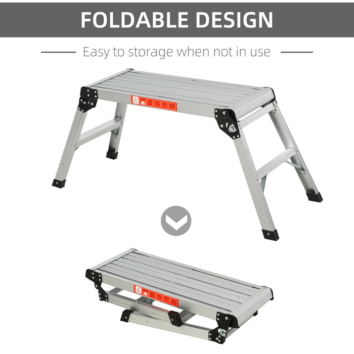 Professional Aluminum Folding Workbench - 109cm Length, 40cm Width, 50cm Height Portable Stand - Ideal for Contractors and DIY Enthusiasts