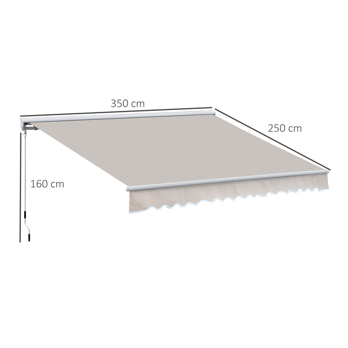 Retractable Manual/Electric Awning, 2.95Lx2.5M - Outdoor Patio Sunshade and Shelter Solution - Ideal for Home and Commercial Spaces