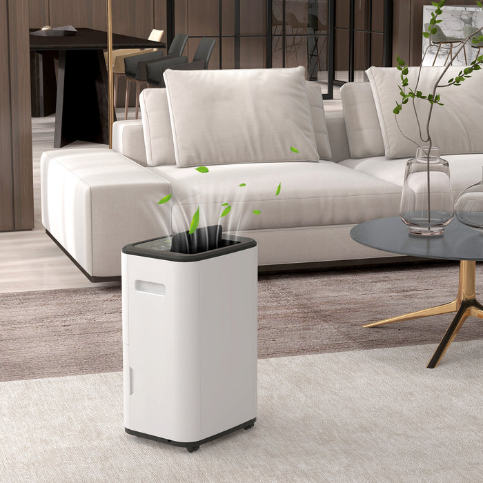 Portable 6000mL Dehumidifier with Timer and Modes - 20L Daily Capacity, 3 Settings, 24-Hour Control - Ideal for Home, Basement, and Laundry Room Moisture Removal