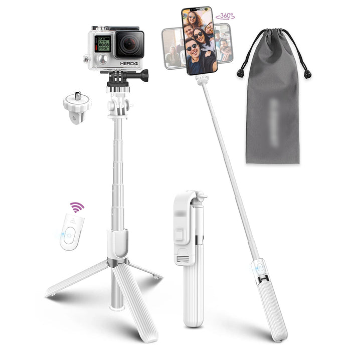 ELEGIANT Selfie Stick - Lightweight Aluminum Bluetooth Extendable Tripod with Remote Control for iPhone, Galaxy, GoPro, DSLR Camera - Perfect for Adventures and Sports Enthusiasts