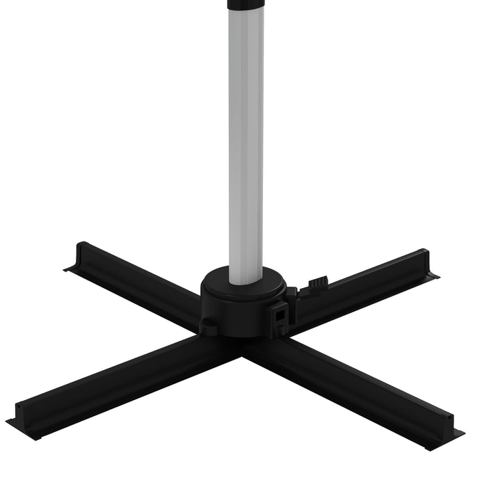 Deluxe Square Cantilever Parasol with Sturdy Cross Base - 3x3m, Crank Handle, Tilting Design, 360° Rotatable with Aluminium Frame - Ideal for Sun Protection in Gardens & Patio Areas