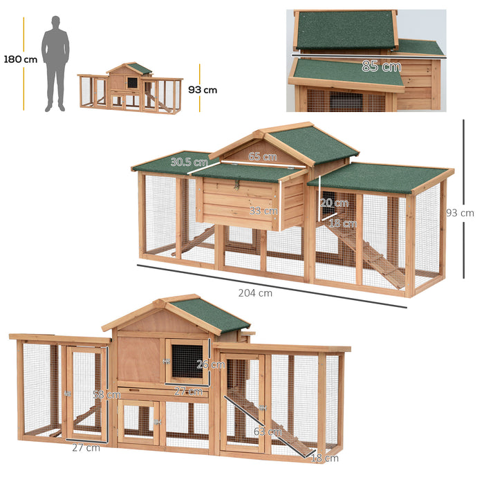 Deluxe Wooden Hen House - Spacious Backyard Chicken Coop with Nesting Box and Outdoor Run - Perfect for Poultry Comfort and Egg Laying