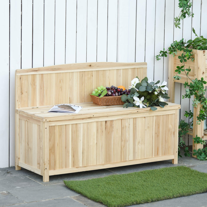 Wooden Garden Arch Bench with Storage - Outdoor Furniture Seat with 115L x 45W x 75Hcm Capacity - Elegant Seating & Organizational Solution for Patio Spaces