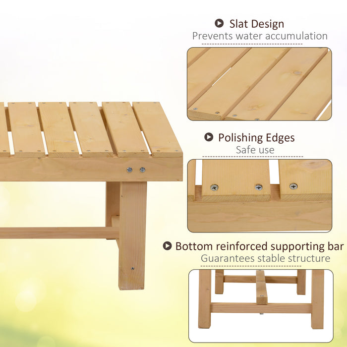 Patio Loveseat Fir Garden Bench - 2-Seater Indoor/Outdoor Wood Seating 110L x 38W cm - Perfect for Couples & Cozy Spaces