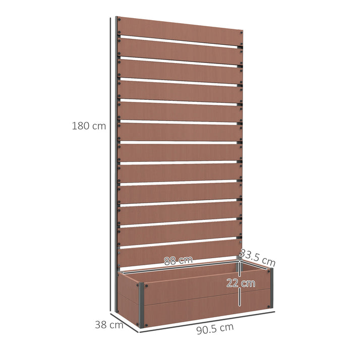 Raised Garden Bed with Trellis - Climbing Plant & Vine-Friendly Planter Box, Built-In Drainage - Ideal for Outdoor Gardening & Decor