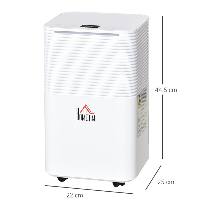 12L/Day Portable Quiet Dehumidifier - High-Efficiency 2000ML Electric Air De-Humidifier with 3 Modes - Ideal for Home Laundry, Bedroom, Basement Moisture Control