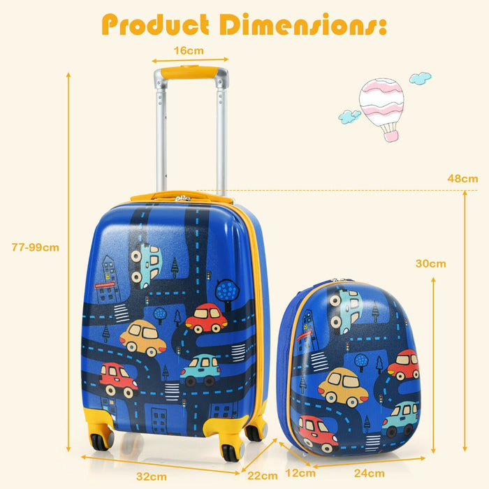 Luggage Set for Children - 2 Piece Set with Backpack and Suitcase, Perfect for Travel - Ideal for Adventure-Ready Kids