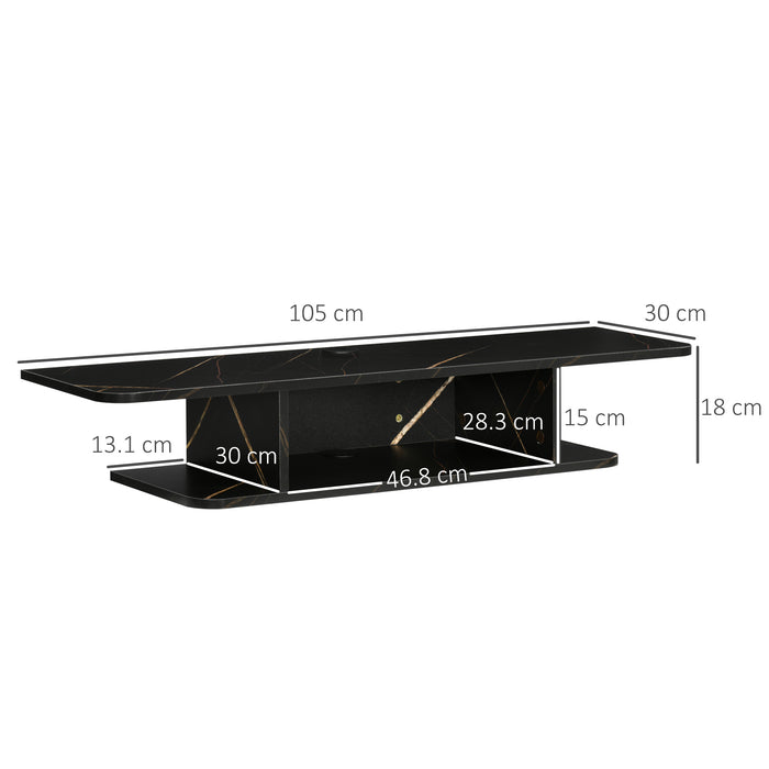 Wall-Mounted Floating TV Stand - Up to 40" Entertainment Unit with Storage Shelf - Space-Saving Media Console for Small Interiors