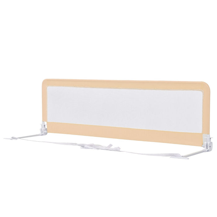 Universal - Folding Bed Rail with Safety Strap, Beige - Ideal for Ensuring Safety During Sleep