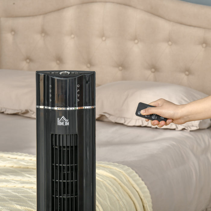 Anion 42" Tower Fan - Bedroom Cooling with Oscillating Function, 3 Speed Settings, 8-Hour Timer, LED Display - Includes Remote Control for Easy Operation