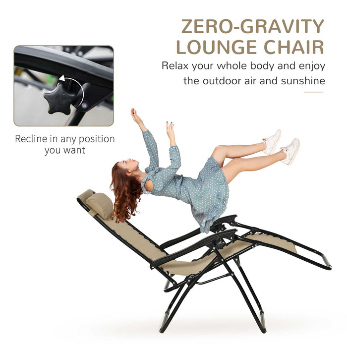 Zero Gravity Chair and Table Combo with Cup Holders - 3-Piece Folding Recliner and Sun Lounger Set for Garden, Yard, Pool - Comfortable Outdoor Relaxation for Patio Enthusiasts