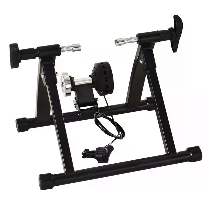 Foldable Indoor Cycling Trainer Stand with 8-Level Magnetic Resistance - Stationary Bike Workout for Home Fitness - Ideal for All-Level Cyclists Seeking Cardio Training