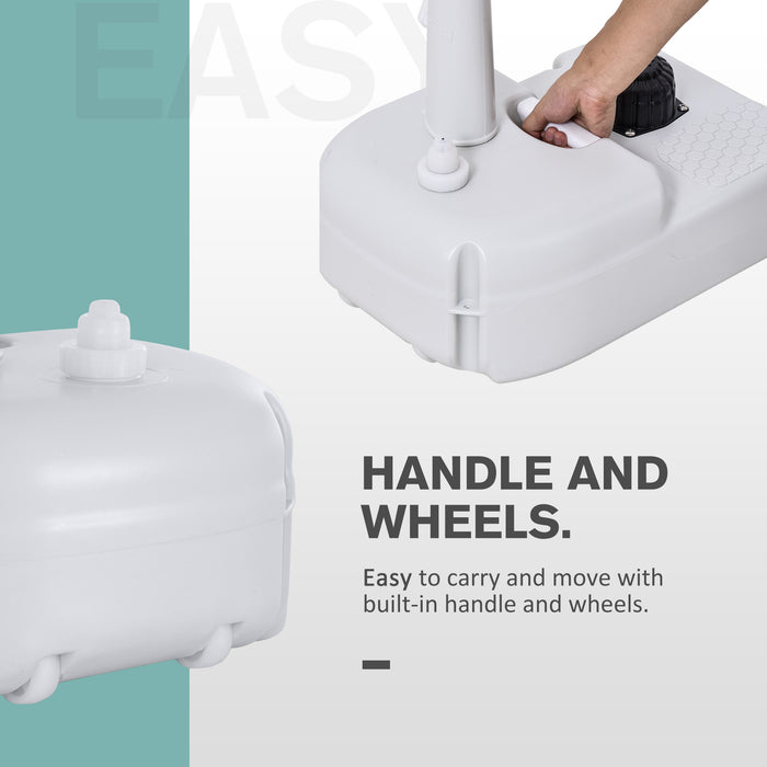 HDPE White Outdoor Sink - Soap Dispenser with Built-in Towel Holder - Convenient Handwashing Station for Garden, Patio, or Campsite
