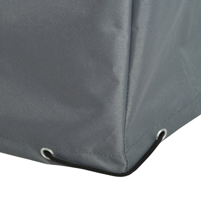 Rectangular Outdoor Furniture Protector - Water-Resistant UV-Proof Oxford Fabric Cover for Rattan Lounges - Ideal for Patio Protection, 200 x 73 x 35cm, Grey