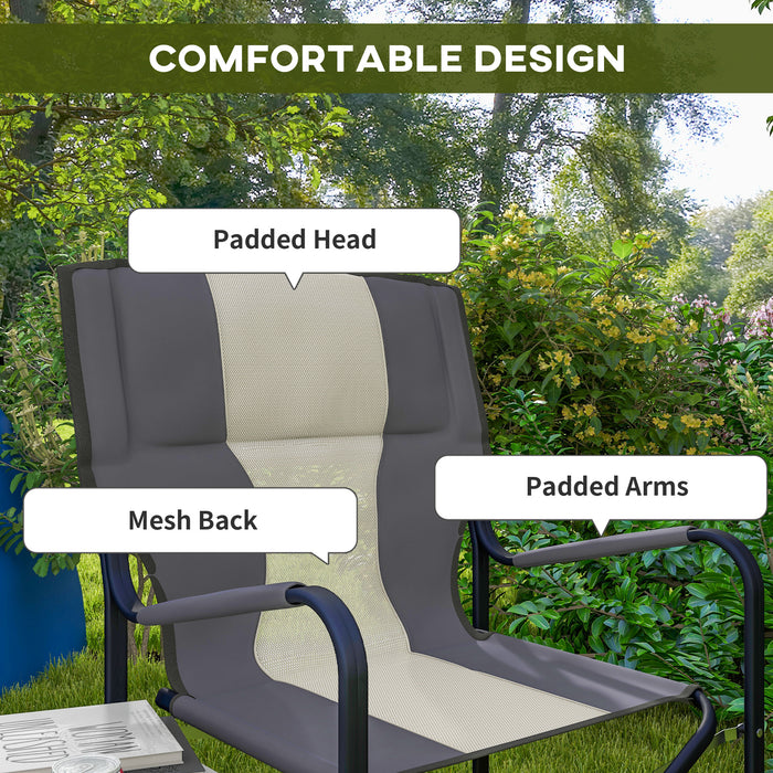 Aluminium Directors Chair - Portable Folding Chair with Side Table, Cup Holder & Cooler Bag for Campers - Outdoor Seating Solution with Storage for Adults