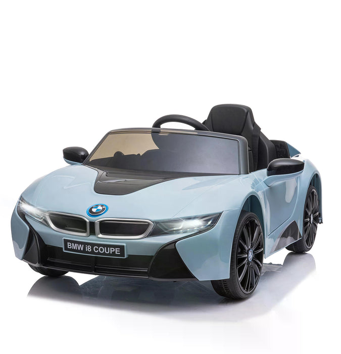 BMW i8 Coupe 6V Electric Ride-On Car - Licensed Kid's Toy Vehicle with Remote Control, Music, Horn - Perfect for Children Aged 3 to 8, Blue