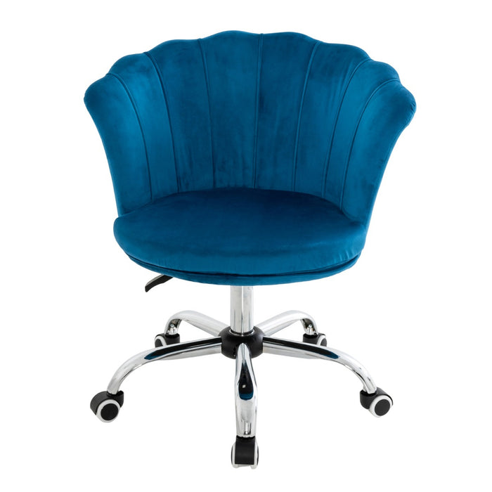 Velvet Office Chair with Handle and Universal Wheels - Multifunctional Adjustable Home Office Furniture - Ideal for Comfort and Mobility in Professional or Personal Workspace