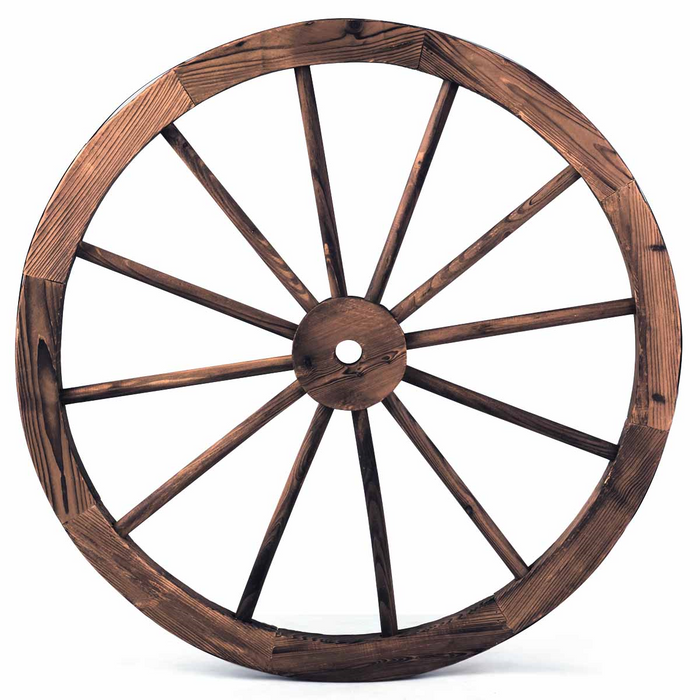 Decorative Wooden Wheels, 76cm - Set of 2 Artisan Crafted Wall Decoration - Perfect for Rustic Home Décor Enthusiasts