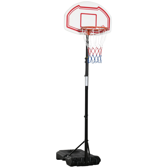 Portable Outdoor Basketball Hoop - Adjustable Height Stand with Sturdy Rim and Wheels - Ideal for Home Courts and Driveway Play