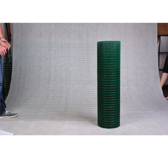 PVC-Coated Welded Wire Mesh - Durable Fencing for Chicken Poultry, Aviary Run, and Pet Enclosures - 30m Dark Green Barrier for Hutch and Garden Security