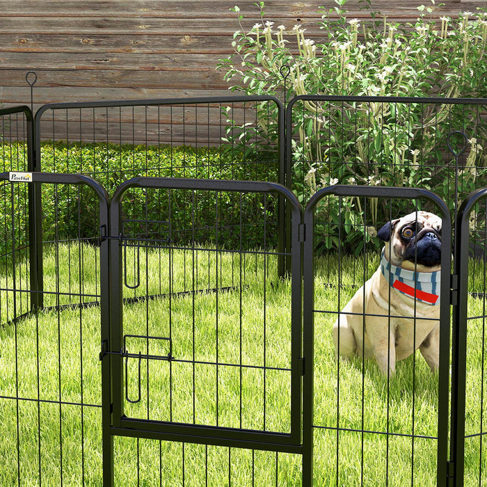 Heavy-Duty Steel Dog Playpen - 8-Panel Pet Enclosure for Puppies & Small Dogs - Secure Exercise and Play Area for Pets