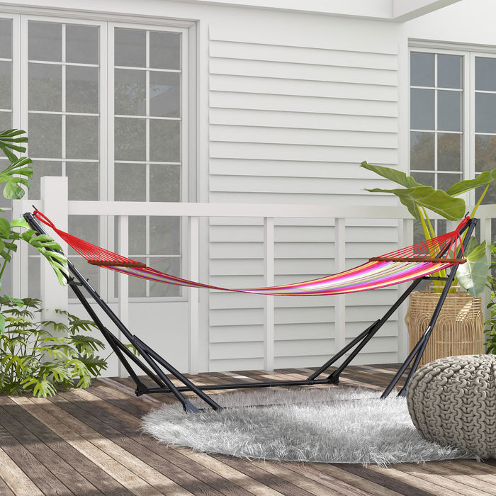 Foldable & Portable Hammock Stand - 2 in 1 Hammock and Chair Stand with Durable Metal Frame - Ideal for Outdoor Relaxation, Supports up to 120kg