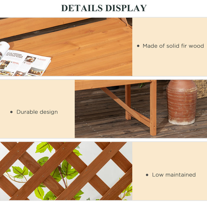 Garden Arbour Bench - Natural Wood Finish with Seating for Outdoor Spaces - Perfect for Vines and Climbing Plants Relaxation Nook