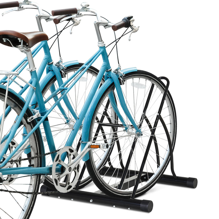 Indoor Steel Bike Rack - Double-Sided, Space-Saving Design in Black - Ideal for Urban Cyclists and Apartment Living