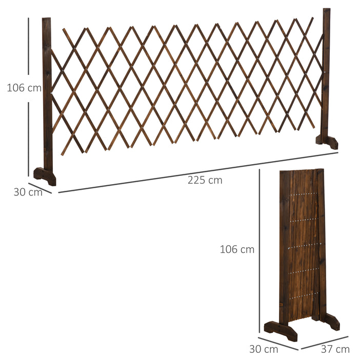 Expanding Scissor-Grid Trellis - Freestanding Foldable Garden Fencing - Ideal for Plant Support and Privacy Screen