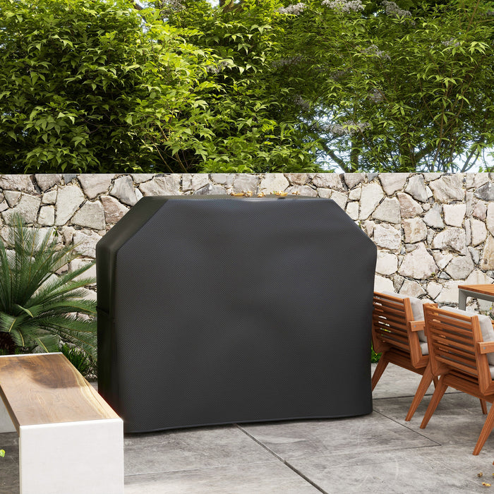 Heavy-Duty 147x61cm Grill Cover - Durable Plastic Coated Protection, Weather-Resistant - Ideal for Outdoor BBQs and Grill Protection